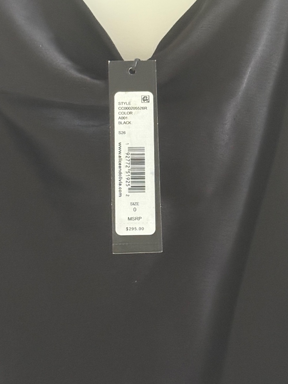 Alice & Olivia satin dress